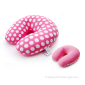 Microbead Printed Pillow U-shape Pillow Lycra Travel Spandex Pillow